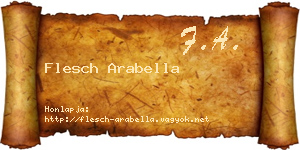 Flesch Arabella névjegykártya